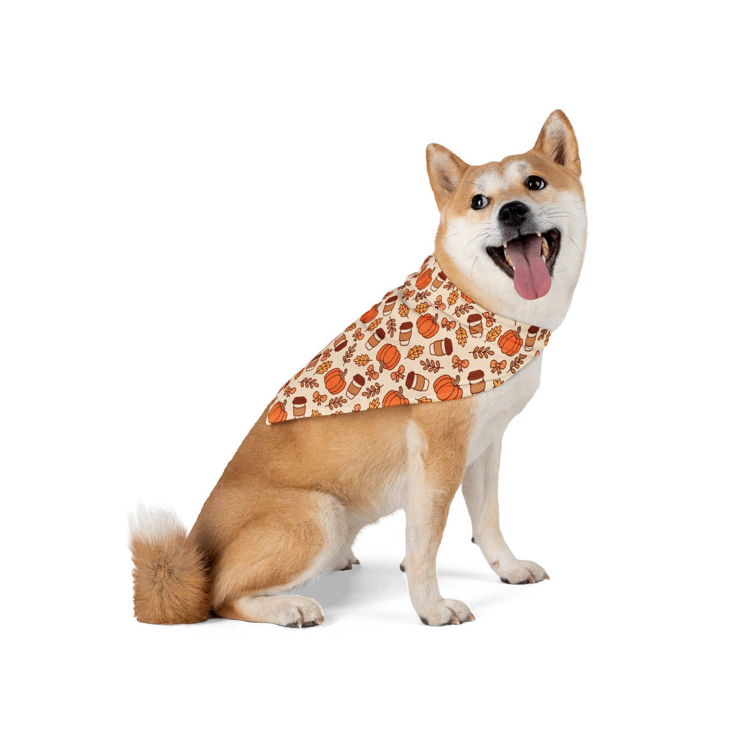 Pumpkin Spice Dog Bandana | Fall Pet Accessory | Cute Autumn Dog Outfit | Thanksgiving Dog Scarf | Gift for Dog Lovers