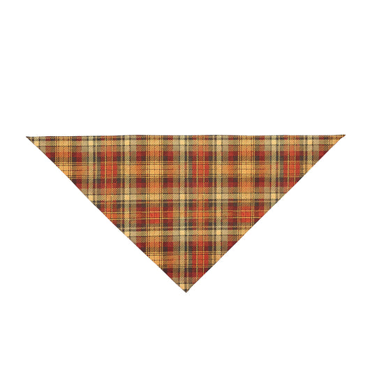 Plaid Dog Bandana | Fall Pet Accessory | Thanksgiving Dog Scarf | Autumn Dog Outfit | Cozy Checkered Pet Bandana | Gift for Dog Lovers