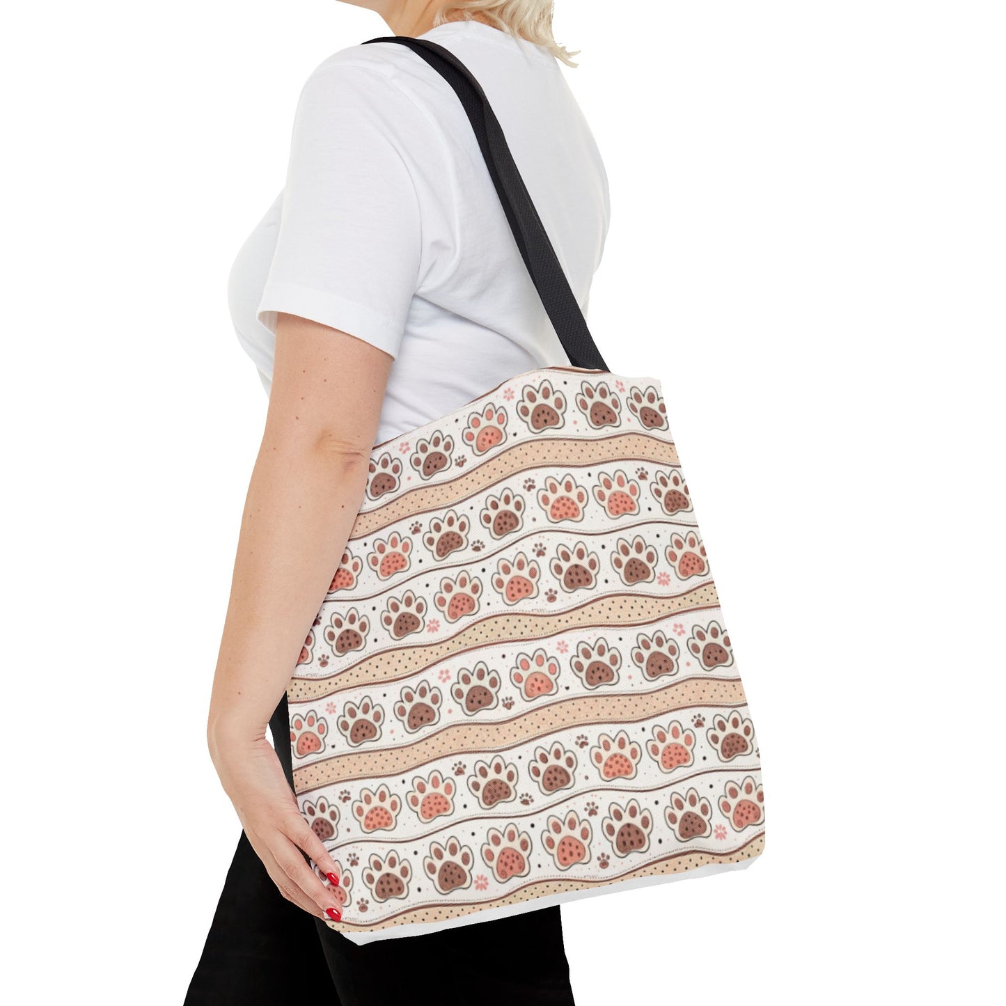 Paw Print Tote Bag | Cute Pet Lover Shoulder Bag | Reusable Everyday Carryall