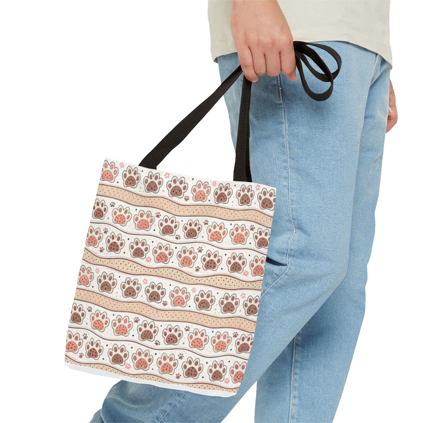 Paw Print Tote Bag | Cute Pet Lover Shoulder Bag | Reusable Everyday Carryall