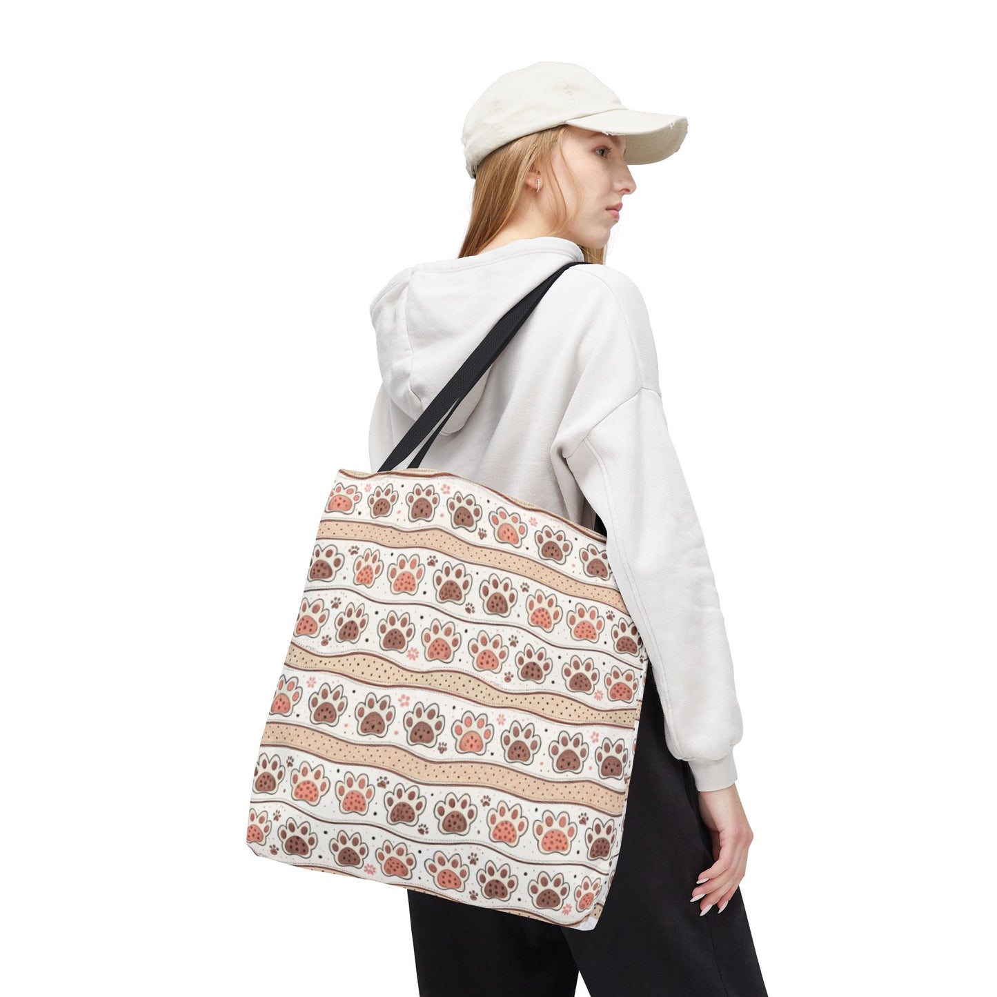 Paw Print Tote Bag | Cute Pet Lover Shoulder Bag | Reusable Everyday Carryall