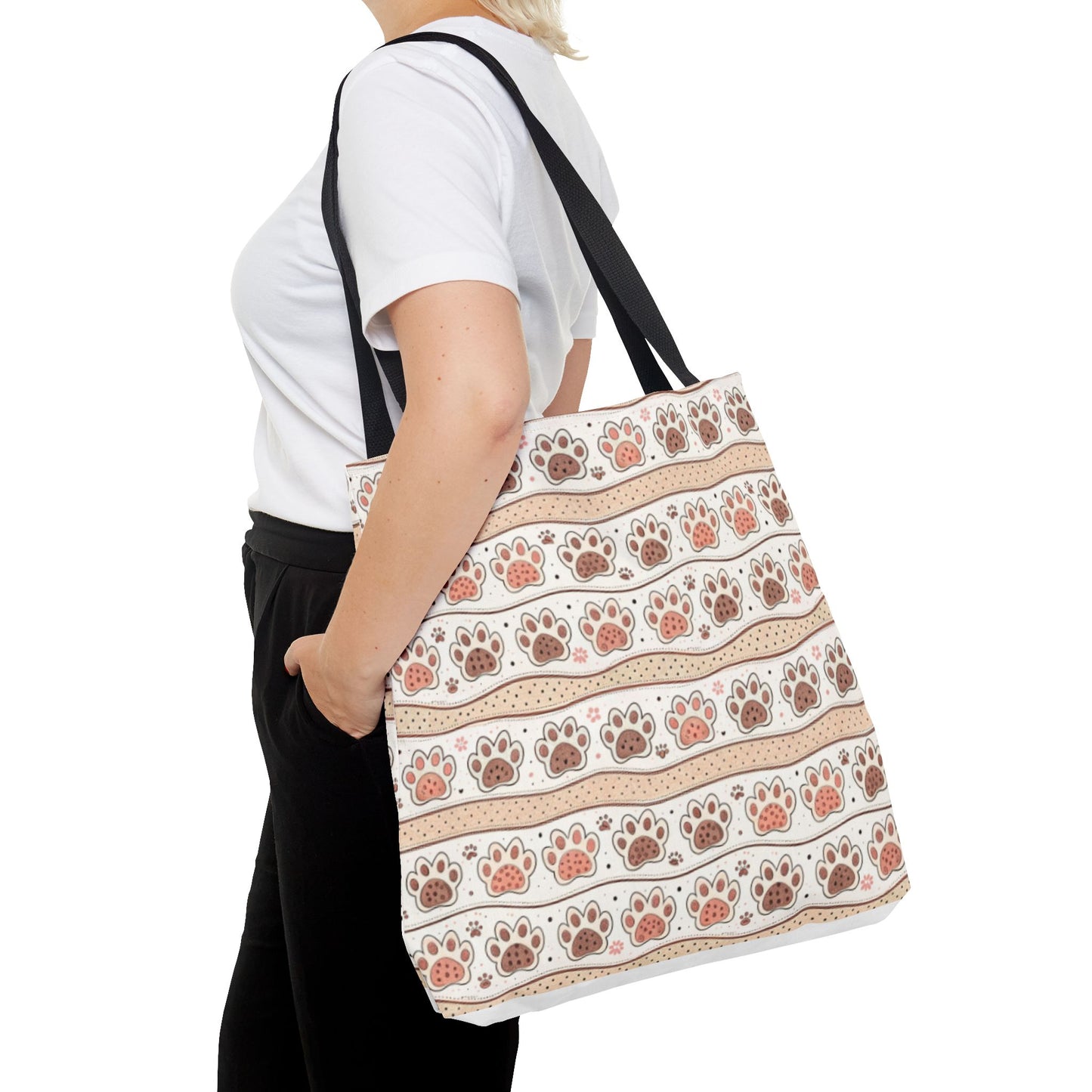 Paw Print Tote Bag | Cute Pet Lover Shoulder Bag | Reusable Everyday Carryall