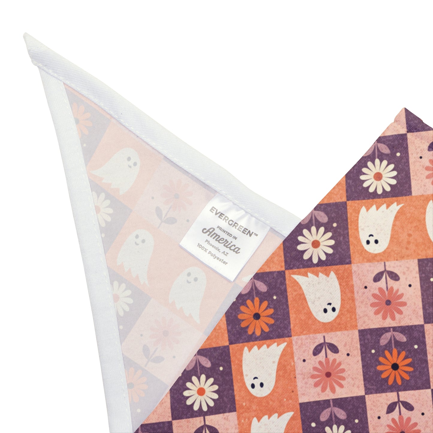 Halloween Dog Bandana | Ghost Print Dog Scarf | Fall Pet Accessory for Dogs | Cute Autumn Dog Outfit