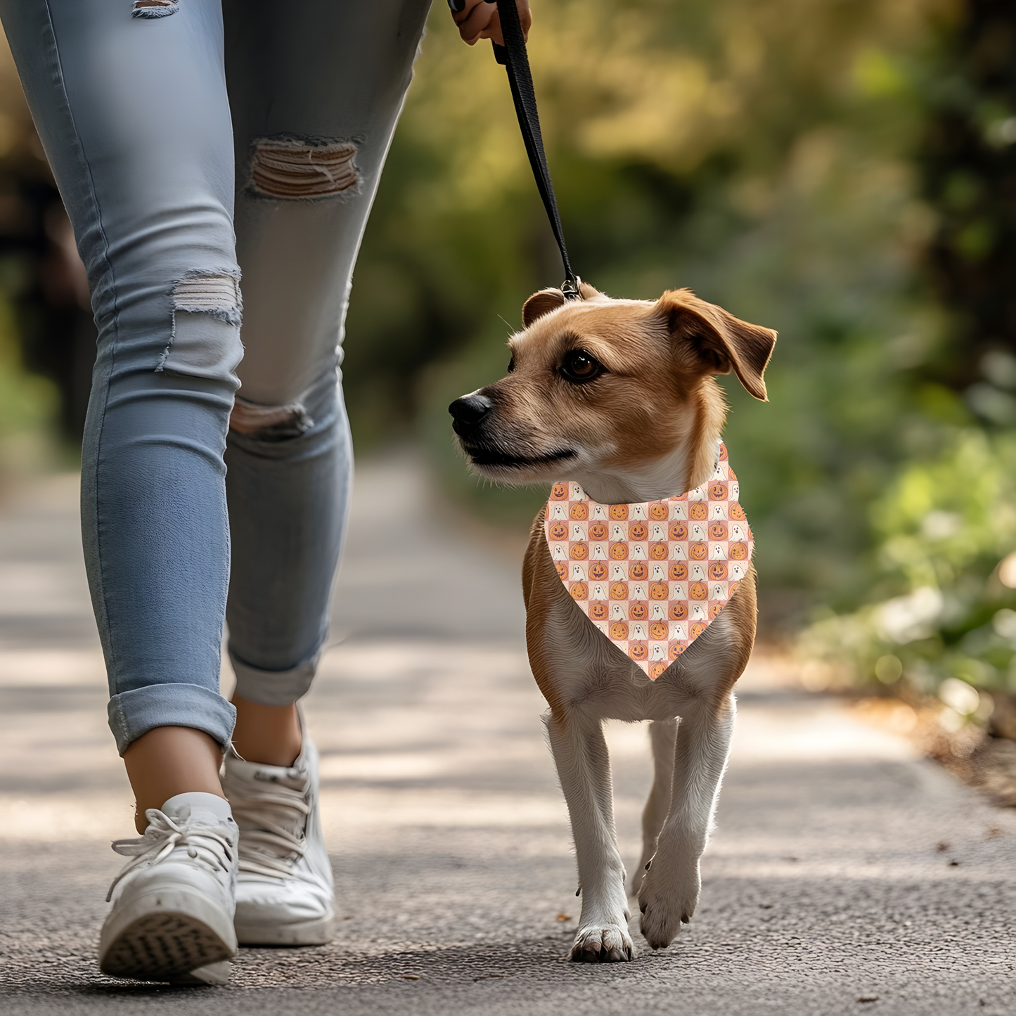 Halloween Dog Bandana | Pumpkin & Ghost Fall Pet Accessory | Cute Autumn Outfit for Dogs