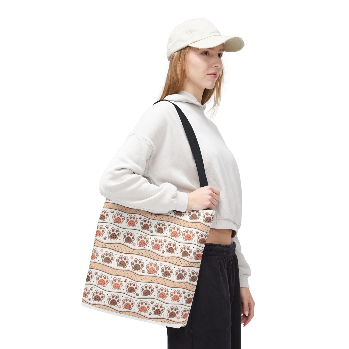 Paw Print Tote Bag | Cute Pet Lover Shoulder Bag | Reusable Everyday Carryall