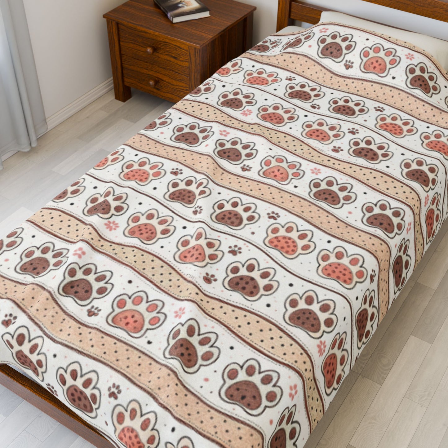 Cozy Velveteen Plush Blanket with Adorable Paw Print Design, Perfect for Pet Lovers, Gifts for Animal Lovers, Home Decor, Snuggle Up [...]