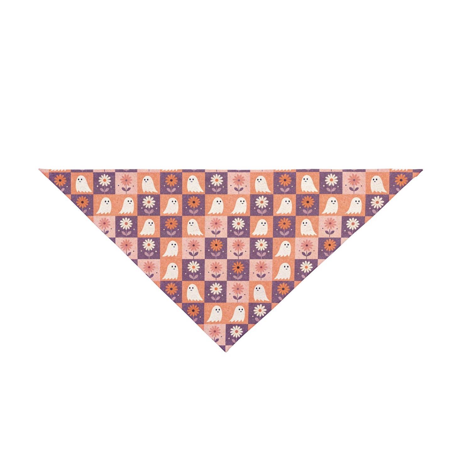 Halloween Dog Bandana | Ghost Print Dog Scarf | Fall Pet Accessory for Dogs | Cute Autumn Dog Outfit