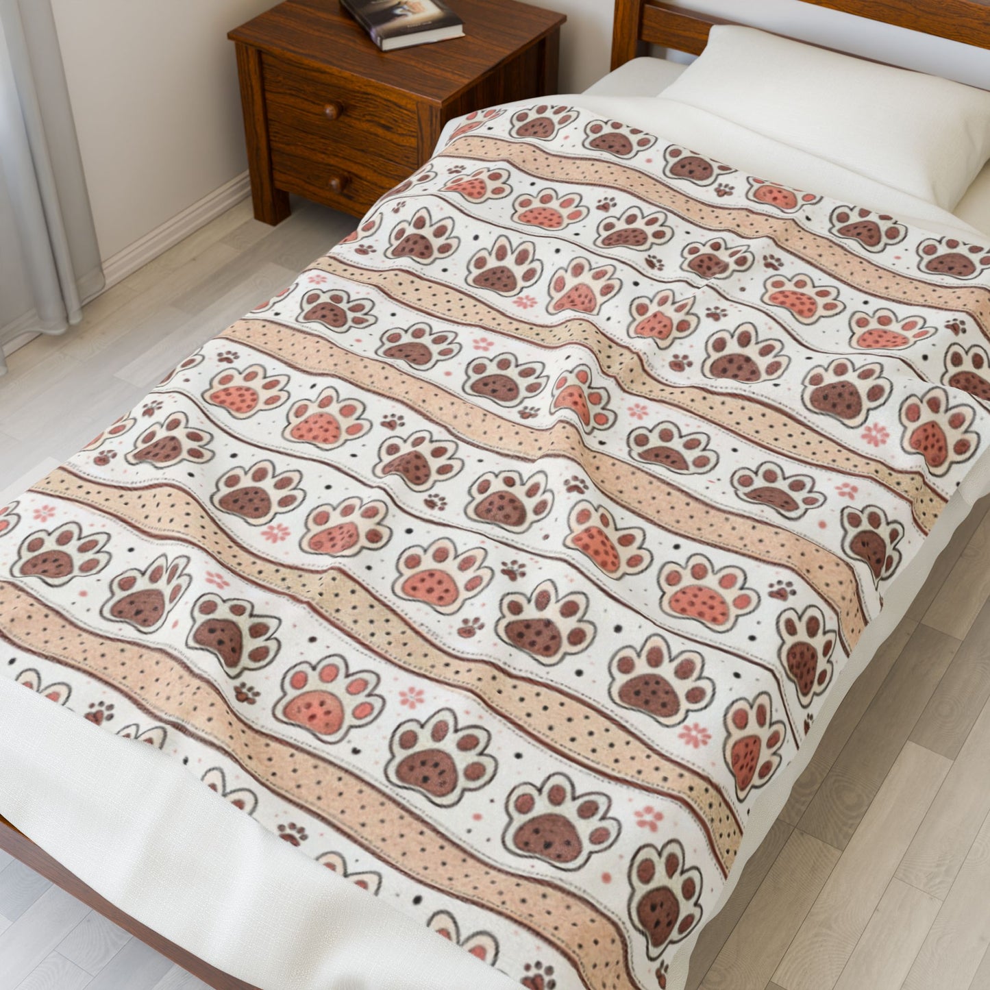 Cozy Velveteen Plush Blanket with Adorable Paw Print Design, Perfect for Pet Lovers, Gifts for Animal Lovers, Home Decor, Snuggle Up [...]