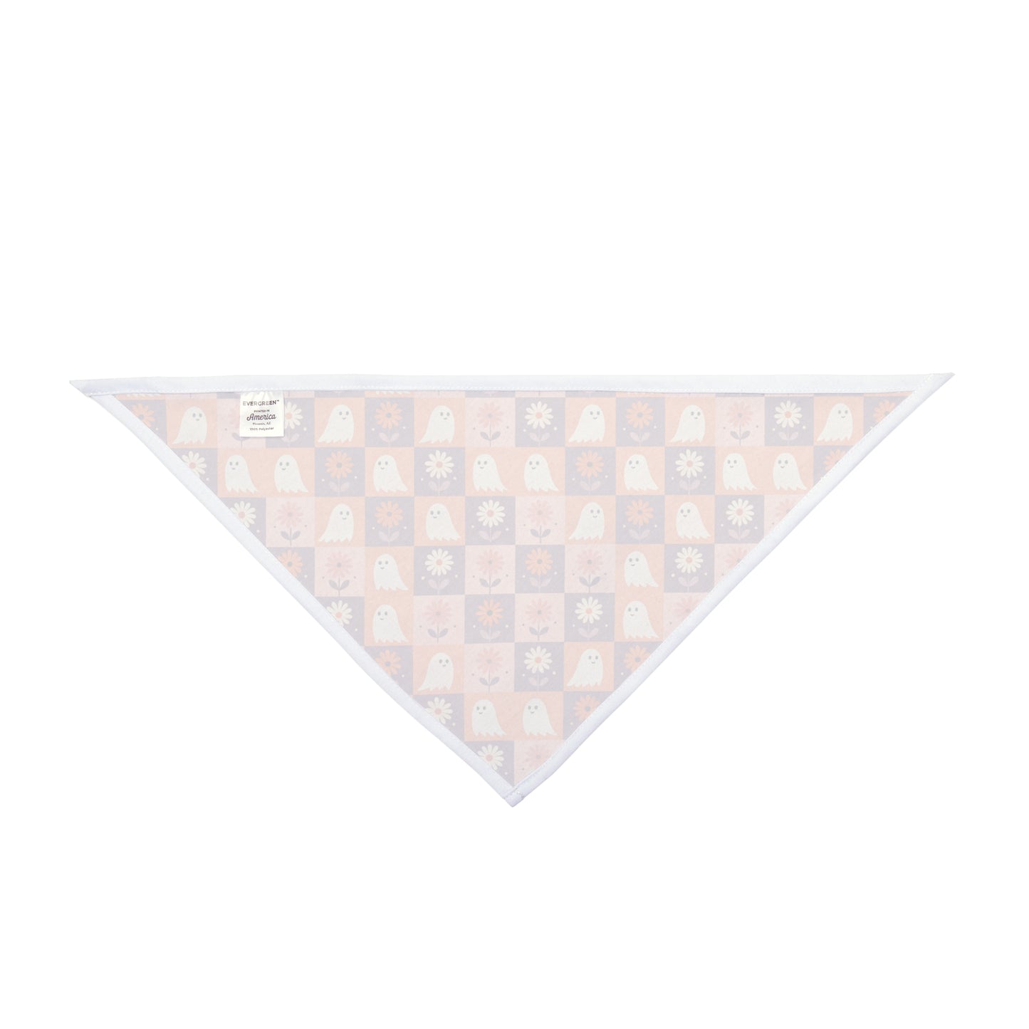 Halloween Dog Bandana | Ghost Print Dog Scarf | Fall Pet Accessory for Dogs | Cute Autumn Dog Outfit