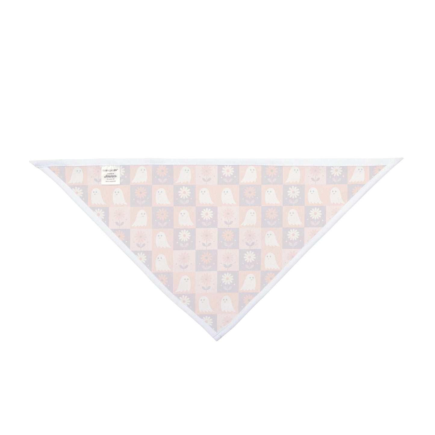 Halloween Dog Bandana | Ghost Print Dog Scarf | Fall Pet Accessory for Dogs | Cute Autumn Dog Outfit