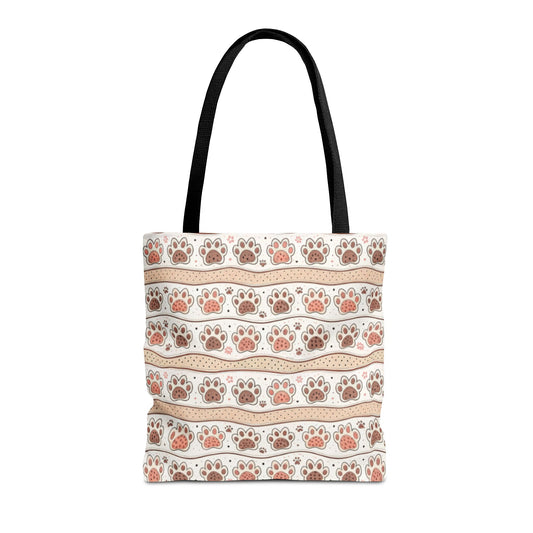 Paw Print Tote Bag | Cute Pet Lover Shoulder Bag | Reusable Everyday Carryall