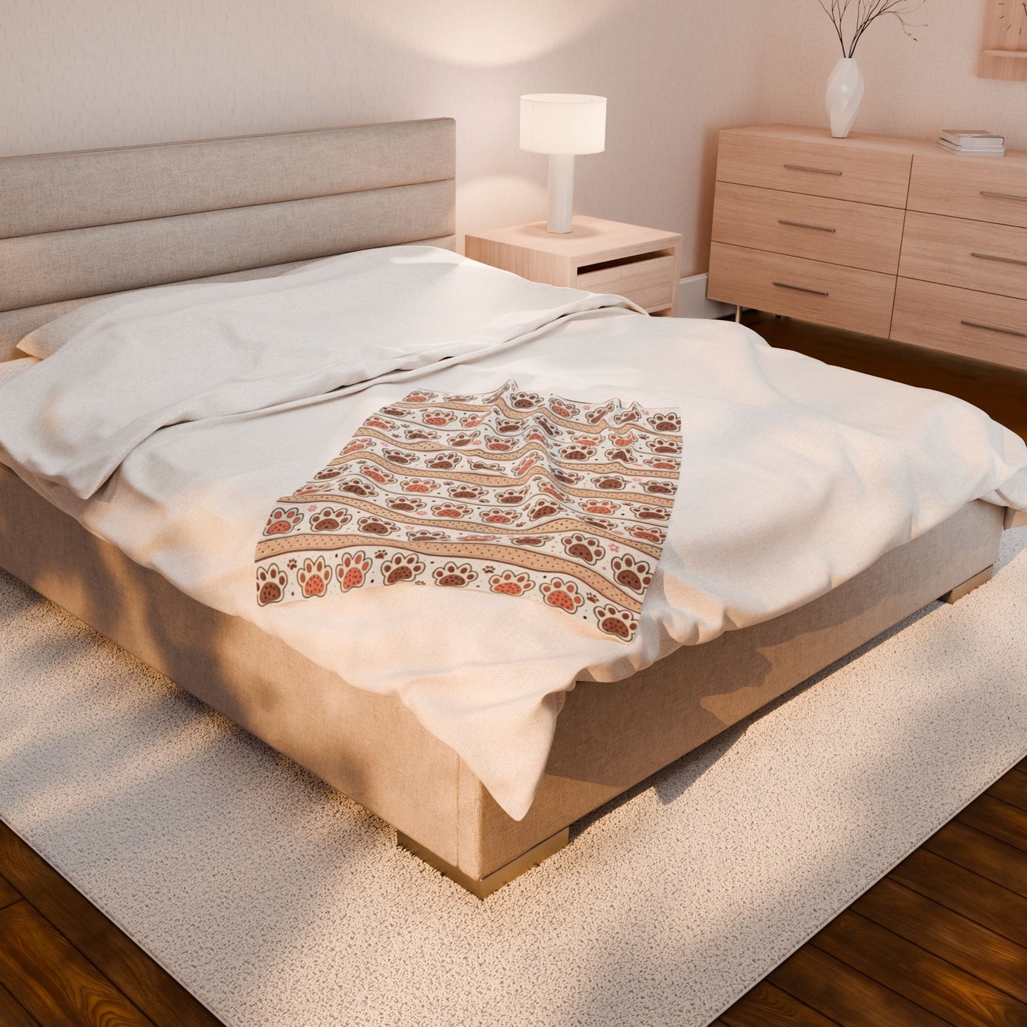 Cozy Velveteen Plush Blanket with Adorable Paw Print Design, Perfect for Pet Lovers, Gifts for Animal Lovers, Home Decor, Snuggle Up [...]