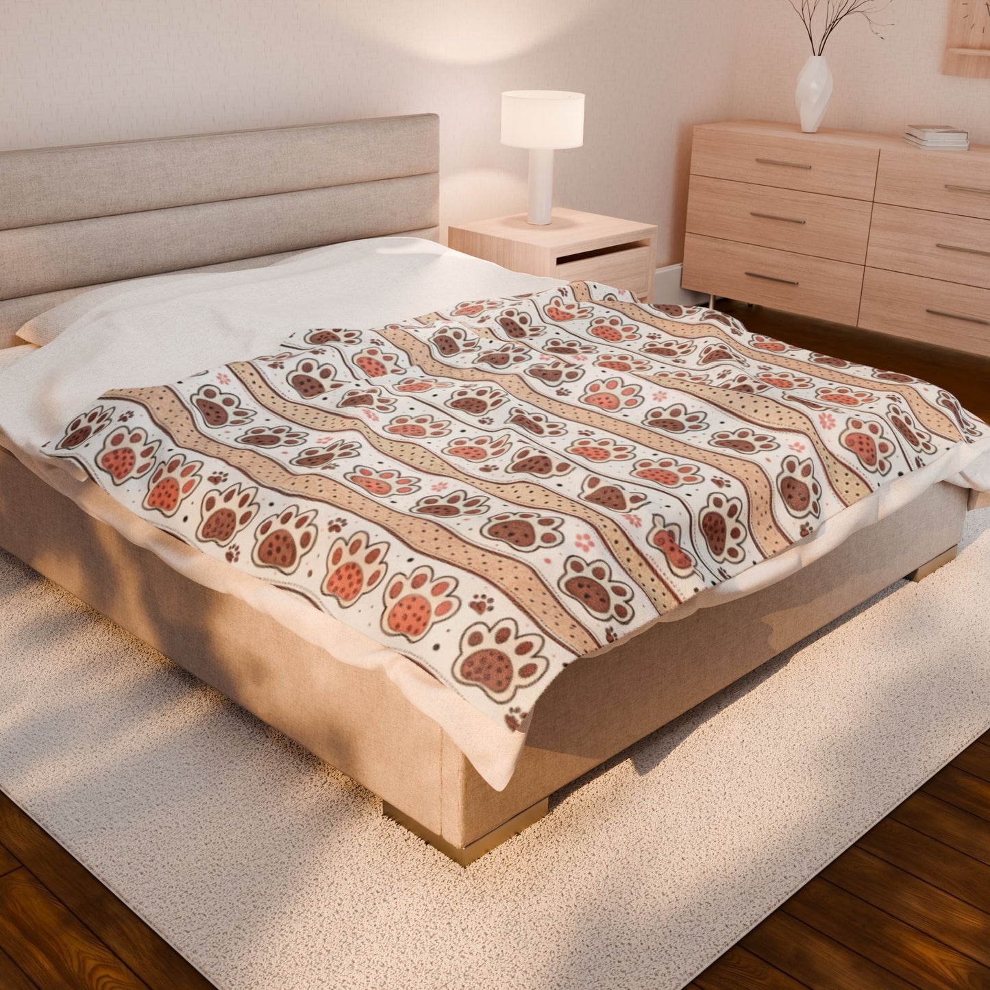 Cozy Velveteen Plush Blanket with Adorable Paw Print Design, Perfect for Pet Lovers, Gifts for Animal Lovers, Home Decor, Snuggle Up [...]